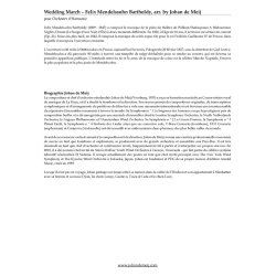 Wedding March : (from A Midsummerr Night's Dream)